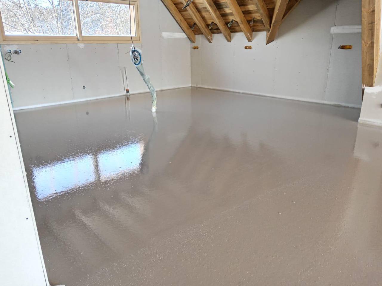 Chantier chape liquide